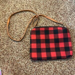 Buffalo plaid purse